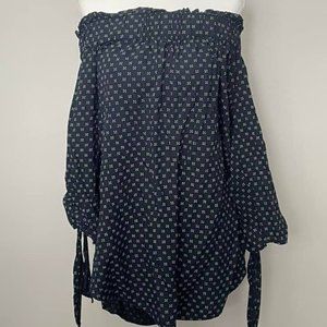 Off the Shoulder Navy Top - H &M - Size 10